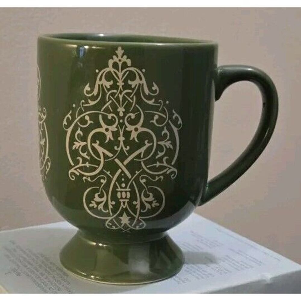 Holiday Hallmark Green‎ Coffee Mug with Christmas Tree